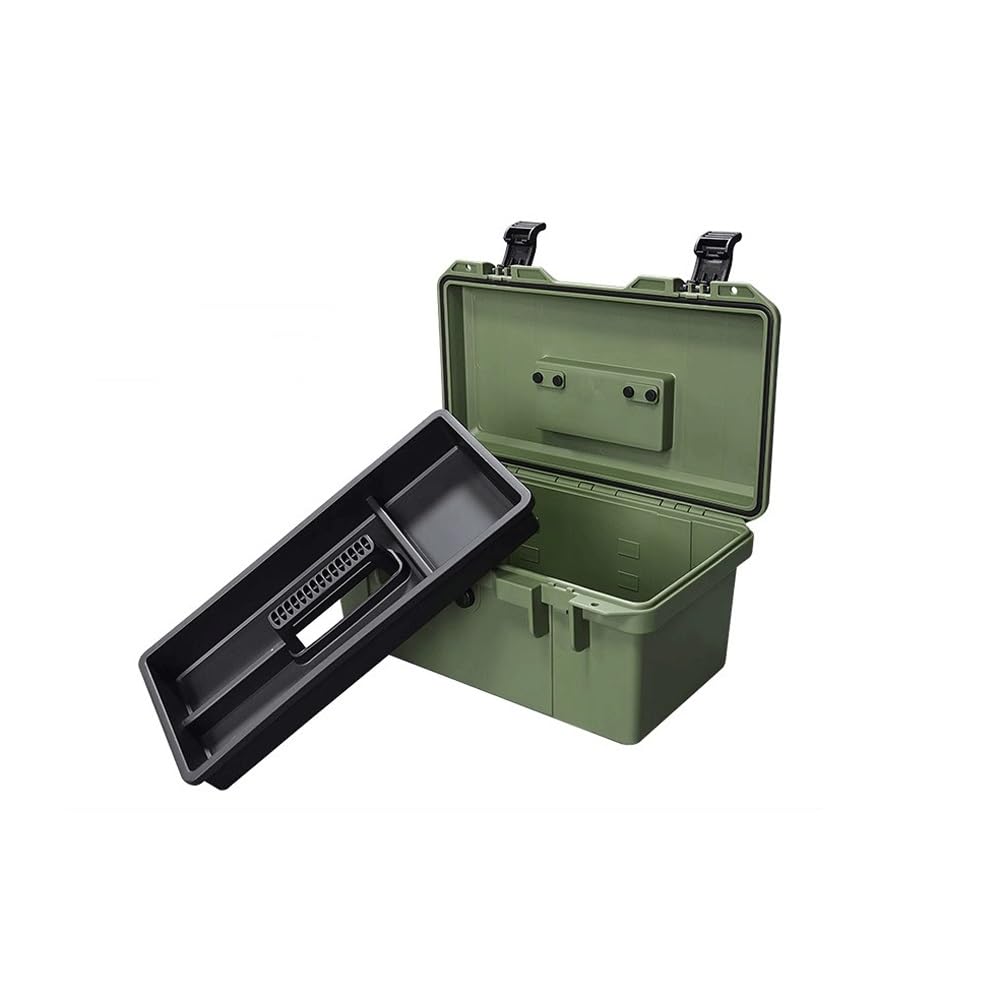Household Hardware Tool Box Electrician Repair Thickened Handheld Storage Multi-functional Car Emergency Storage and Toolbox(Green)