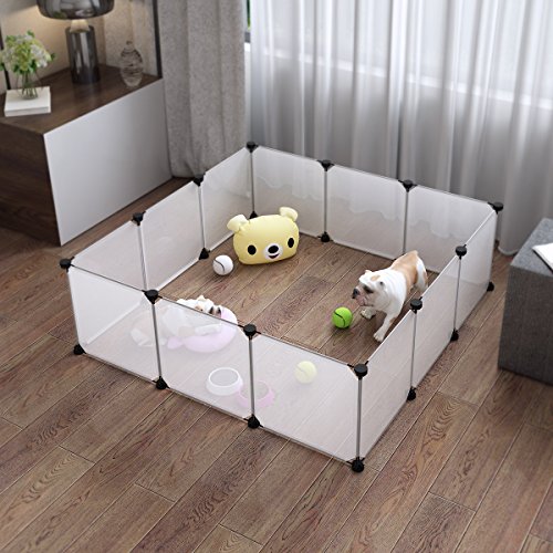 LANGRIA 6-Cubes Storage Cubes Organizer, DIY Small Animal Cage for Rabbit, Guinea Pigs, Puppy Pet Products Portable Modular Organization ...