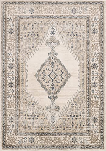 Tapete Loloi Teagan 5'3" x 7'6" Oatmeal/Ivory miniatura 5