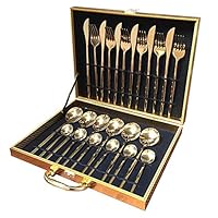 Amazon｜銀器食器カトラリーセット金メッキ食器ステンレス鋼ナイフ