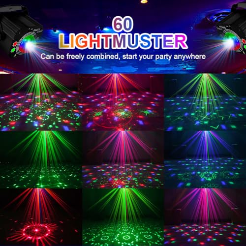 URAQT 3 in 1 RGB UV LED Disco Party Lights, Sound Activated Stage Lighting Effects with Remote Control - Image 3