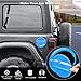 Fuel Filler Door Gas Tank Cap Cover Trim Stickers Decoration Exterior Accessories for Jeep Wrangler JL JLU 2018-2022,Light blue