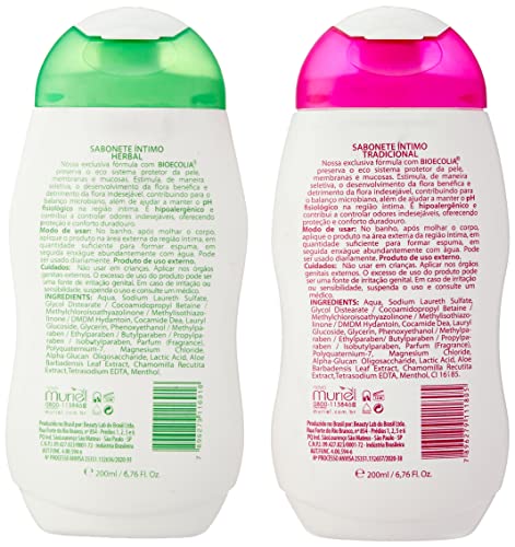 Kit Muriel Sabonete Íntimo + Sabonete Íntimo Herbal 200Ml, Muriel