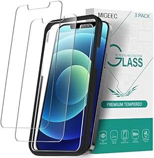 Migeec [3 Pack] Screen Protector Compatible with iPhone 12/12 Pro 6.1 Protective Film Anti-scratch, Anti-oil, Anti-bubbles, Cover-friendly
