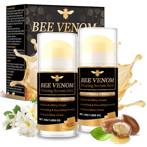 Bee Venom Cream Stick 2 Pack Bee Venom Firming Stick Laugh Lines and Anti Wrinkle Firming Serum Stick For Face Lift and Neck Visibly Tighten Reduces Blemishes