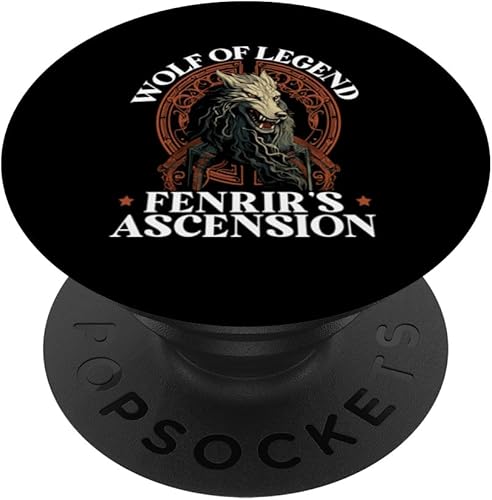 Fenrir Wolf Viking Scandinavian Pride Norsemen Odins Wolf PopSockets Standard PopGrip