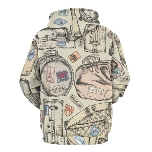 Sweatshirt pull à capuche fin des vêtements inconfortables grâce à ce look rétro S - 3