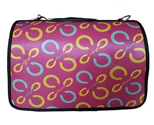 Image of PSK PET MART Durable and Breathable Full Zipper Airline Approved Pet Cat Puppy Polka Dot Small Animal Carrier Mesh Travel Sling Bag (XS)