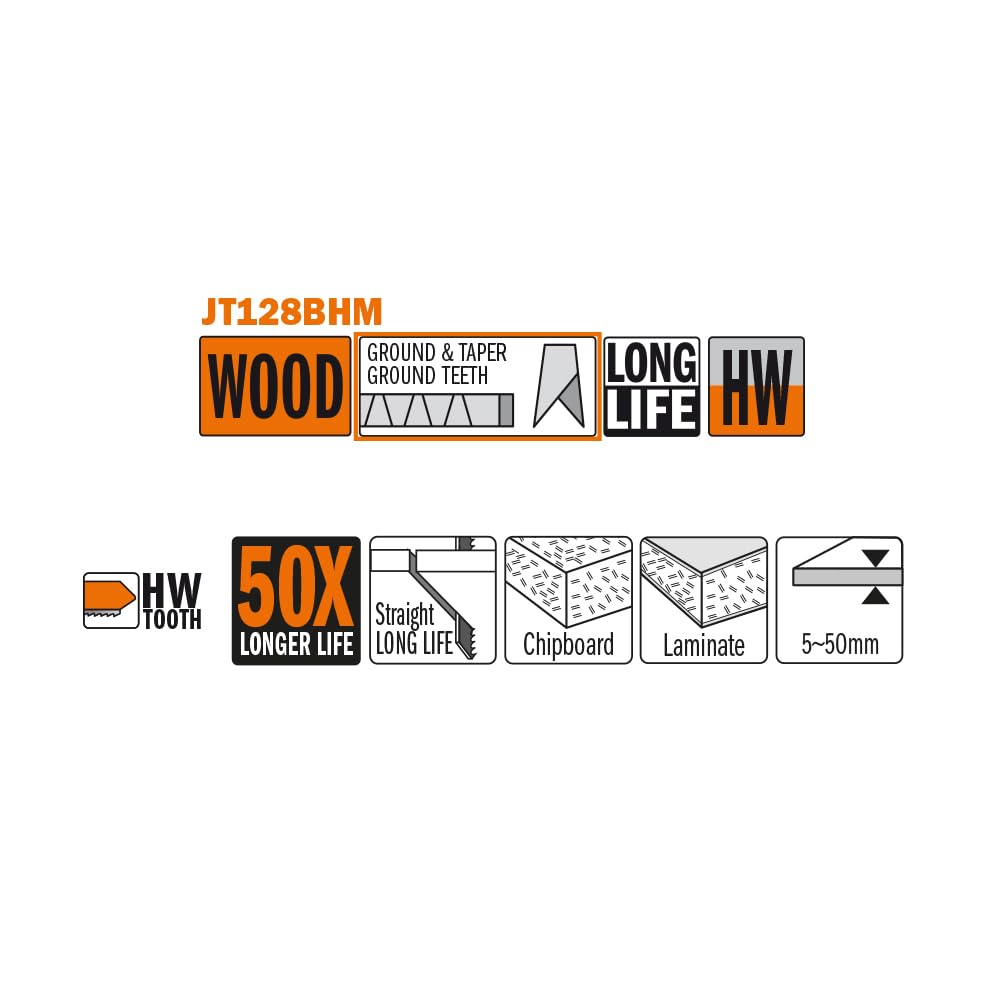 CMT Orange Tools JT128BHM - Brzeszczot do piły Xtreme Laminat/HPL HW 92x1,8x14TPI (proste)