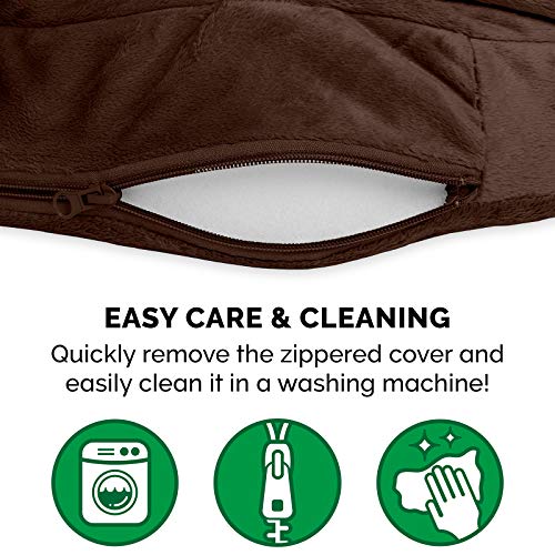 Furhaven 35" Round Orthopedic Dog Bed Microvelvet Snuggery W/ Removable Washable Cover - Espresso, 35-Inch #TOP7