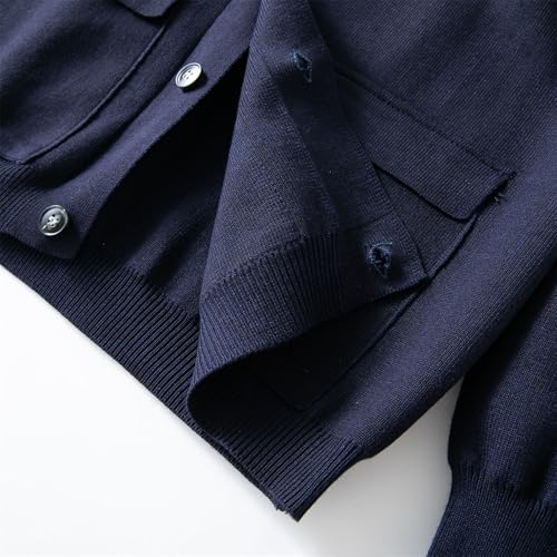 Mens Fall Lapel Cardigan Sweaters Vintage Long Sleeve Cardigans Lightweight Knitted Button down Sweaters with Pockets3