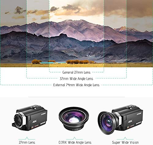 Andoer 30mm 37mm 0,39X Full HD Weitwinkel Makro Objektiv für Ordro Andoer Digitalen Videokamera Camcorder – Bild 6