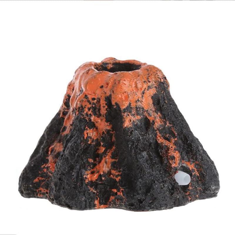 Air Bubble Stone Volcano Shape Rockery, Realistic Fish Tank Volcano Bubble Maker, Add More Oxygen Great Addition for Fish Tank Aquarium Beta Tank