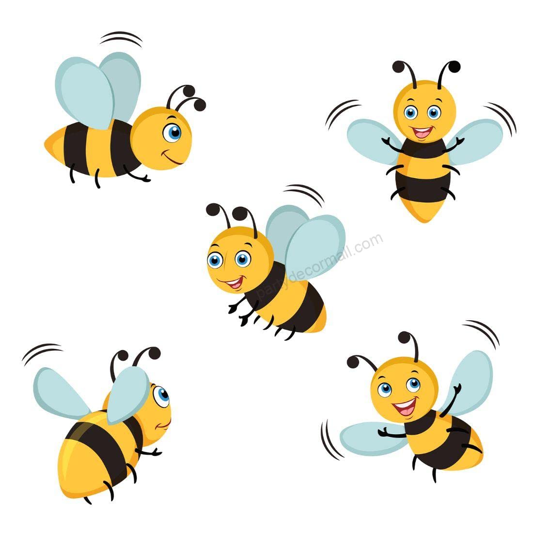 Honey Bee Bumble Bee Theme Cutouts – Pack of 12 | Vibrant Yellow & Black Design for Birthday Decorations, Baby Shower, DIY Crafts, Scrapbooking, Party Decor & Classroom Wall Displays-image-18