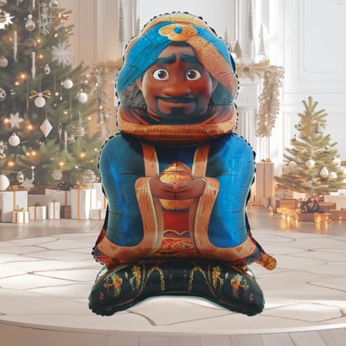 Decoracion Navidad - Globo Rey Mago Baltasar, Metalizado de 110 cm - Regalo Navideño Ideal Para Poner Junto al Árbol de Navidad - Christmas Gifts, Balloons Xmas - Decoración Navideña - BALTASAR
