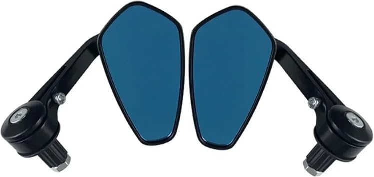 Motorcycle Handle Bar End Mirror 7/8 22 Mm Side Rearview Mirrors Custom Smoke Blue Lens For Ducati BMW Honda Suzuki Kawasaki,Motorcycle Mirrors Rearview