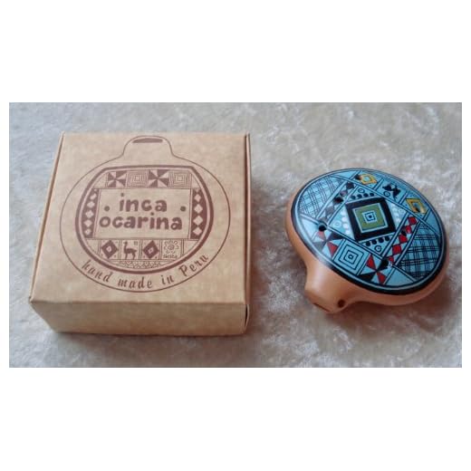 Ocarina tradicional de comercio justo Perú, color turquesa