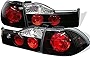 [4-Piece] For 2001-2002 Honda Accord Sedan Black Bezel Euro Style Altezza Tail Light Housing Lamp Assembly Replacement Driver and Passenger Side