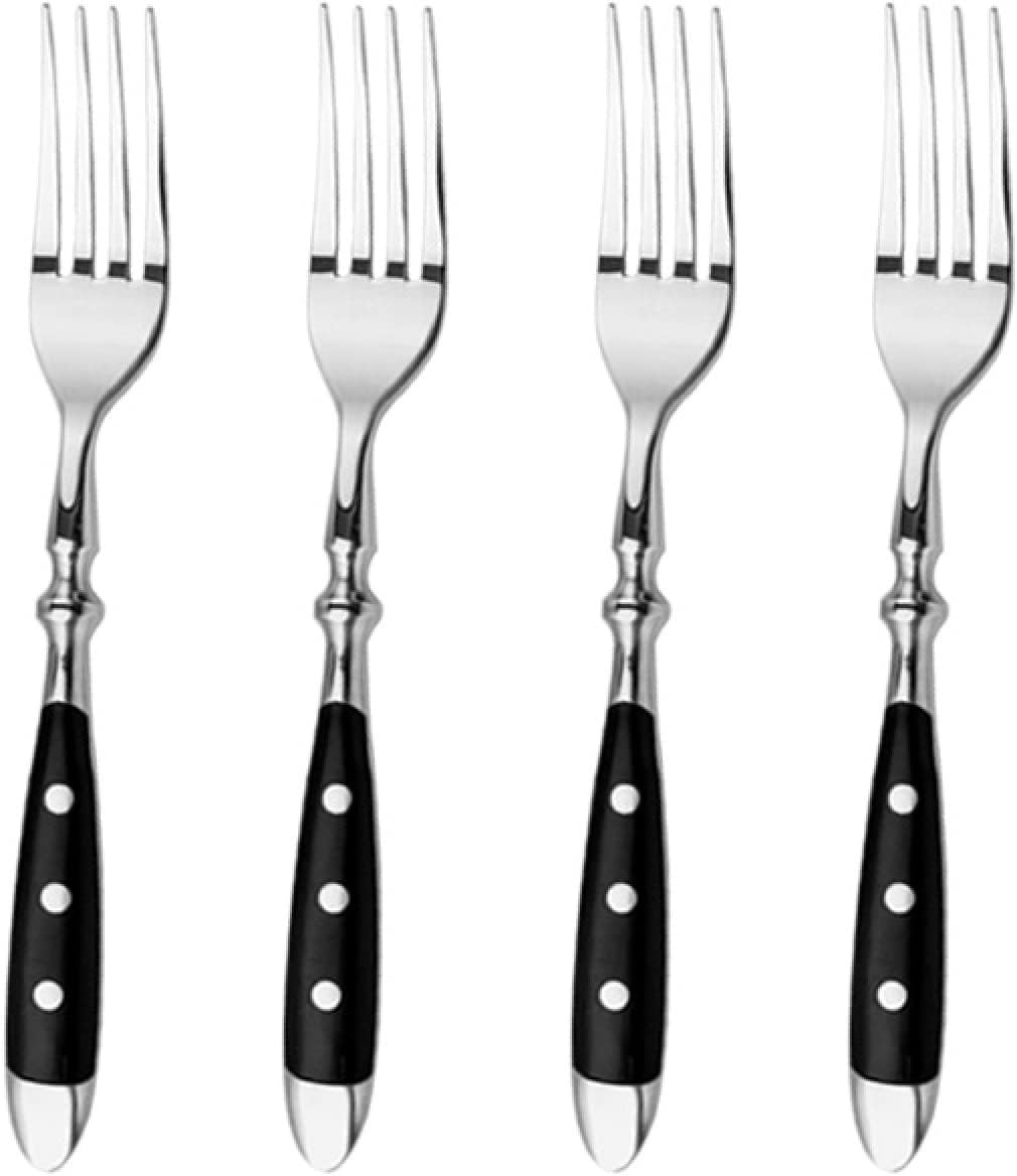Cutlery Set Stainless Steel Dinner Fork Set Dishes Fruit Dessert Fork Dining Tableware Set 4Pcs