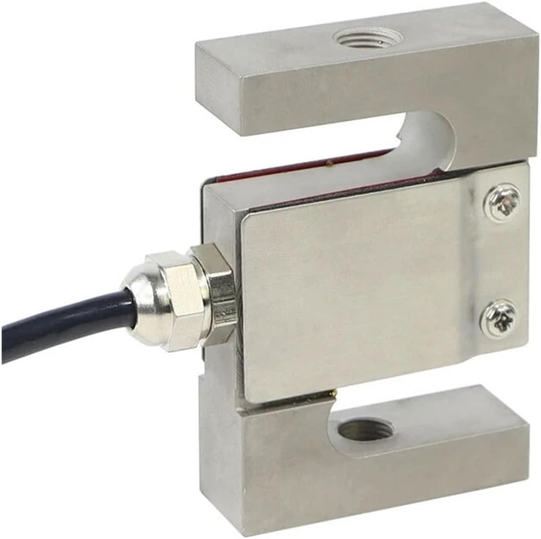 Load Cell, Hanging Crane Scales Weighing High Precision Stainless Steel Beam Pull Force Compression Tension Weight Sensor S Type Load Cell,Test Tension(0-50kg)