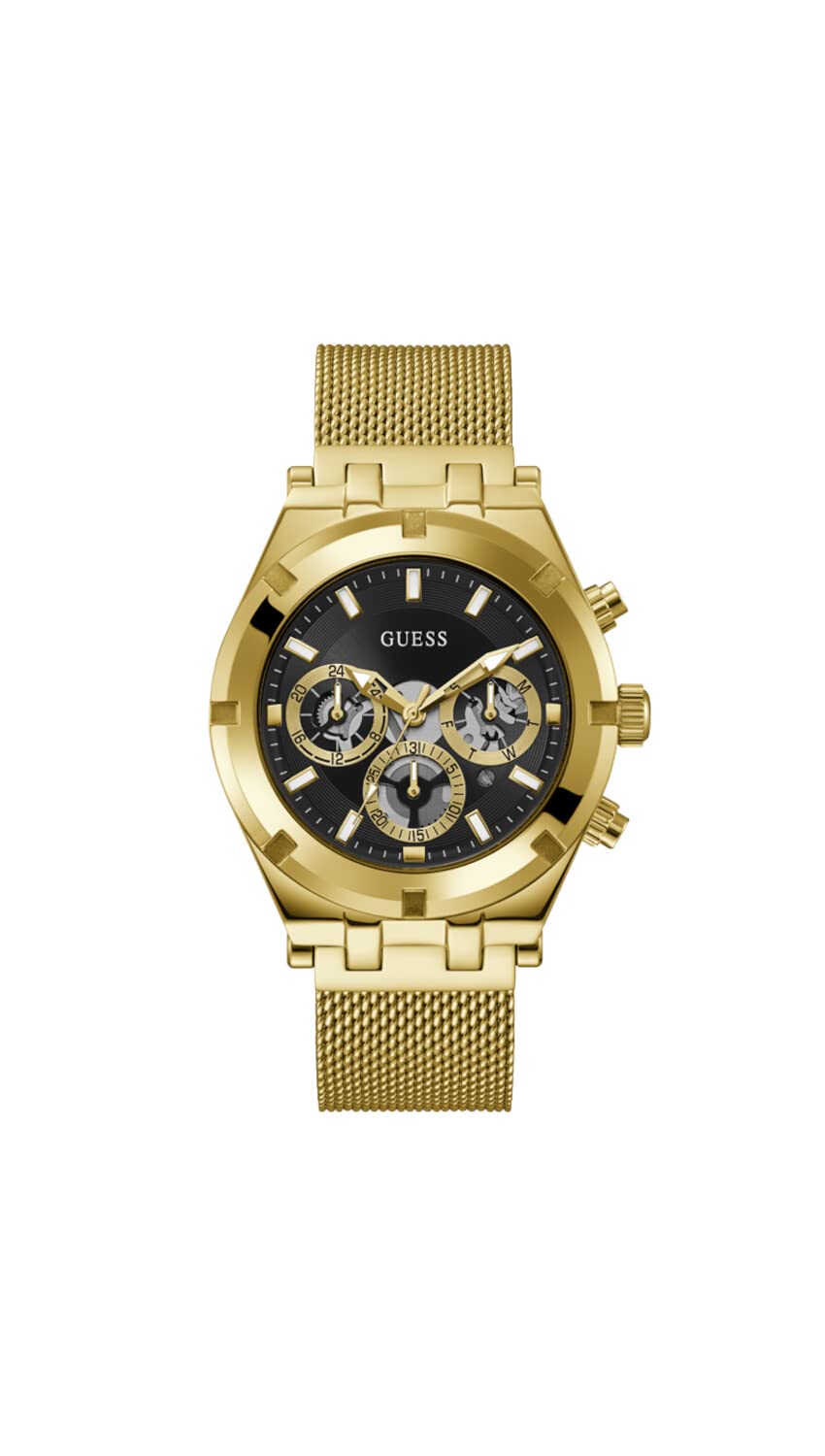 Guess Continental Collection Multi-Function Mens Analog Black Dial Coloured Quartz Watch, Round Dial with 44.0 mm Case Width - GW0582G2 (B0BN8K1GF8) Amazon Price History, Amazon Price Tracker