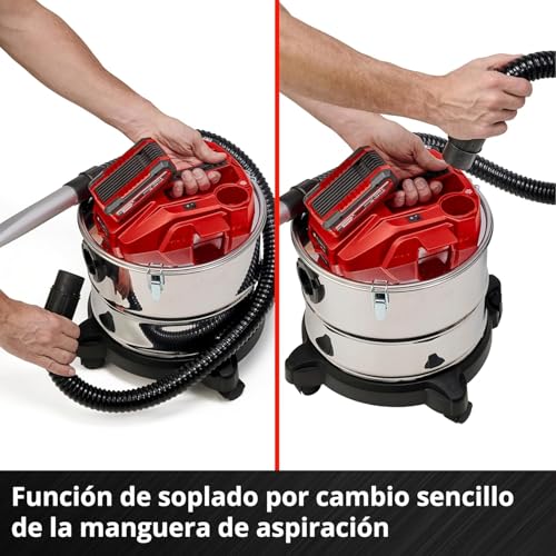 Einhell Aspirador de cenizas inalámbrico - TE-AV 18/15 Li C-Solo PXC. Li-ion, 100 mbar, sistema de limpieza de filtros, recipiente de recogida de 15 L. Suministrado sin batería ni cargador - imagen 7