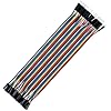 40 unidades de 11.8 in (12 pulgadas) hembra a macho multicolor Dupont Wire Breadboard Jumper Cables de cinta compatibles con proyectos Arduino