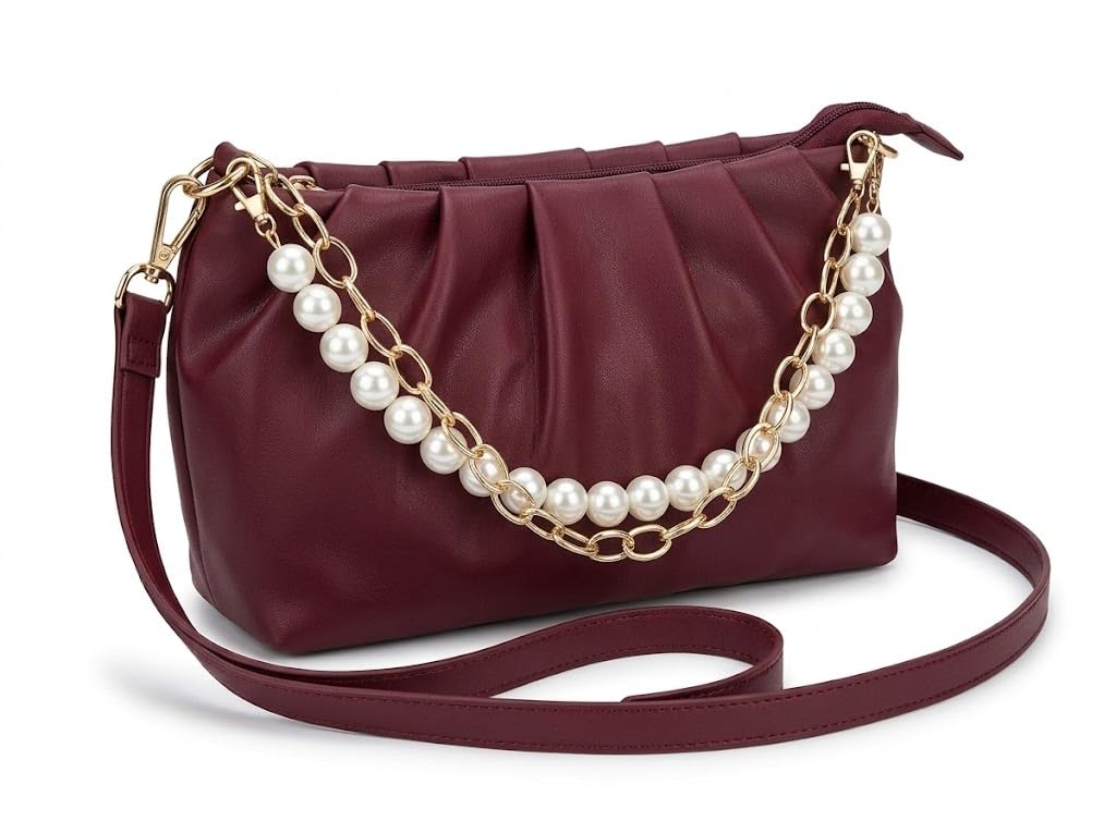 PAVILONN Pearl Handbag for Women Clutch Bag for Women Party Bag for Women Ladies Purse Wedding Stylish Mini Handbag Evening Clutch Bridal Designer Trendy Compact Fashion Bag Gift (WHITE)-picture-46