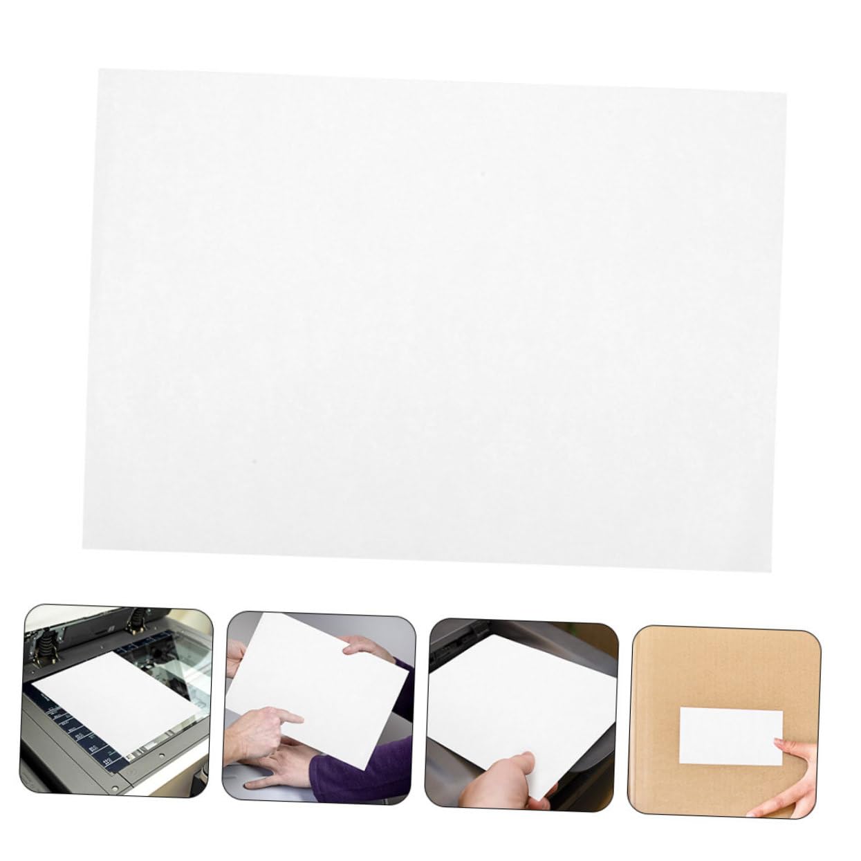 SECFOU 100blätter Aufkleberpapier zum Bedrucken Blanko-aufkleberpapier Selbstklebendes Papier für Drucker Mattes Kopierpapier Großes Blanko-fotopapier Vielseitig Einsetzbar