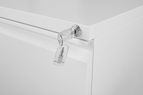Miniatura 3 de Warmiehomy Archivador de 2 cajones con cerradura, archivadores móviles de metal para oficina en casa, archivador rodante para oficina en casa,