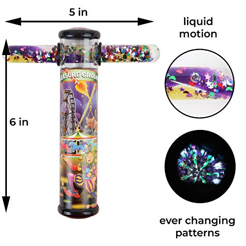 Playlearn Kaleidoscope Glitter Wand - 6 Inch Scope with 5 Inch Glitter Wand (Pleasure Ground) - Thumbnail 4