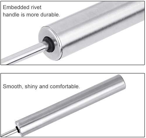 Miniatura 3 de Batidor de huevos, batidor de huevos semiautomático de 12 pulgadas de acero inoxidable para mezclar, batir, batir, utensilios de cocina de alta