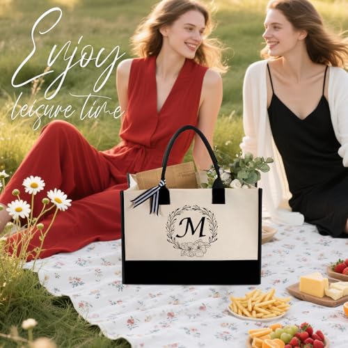 Bolsa Tote de Lona Personalizada con Inicial miniatura 6