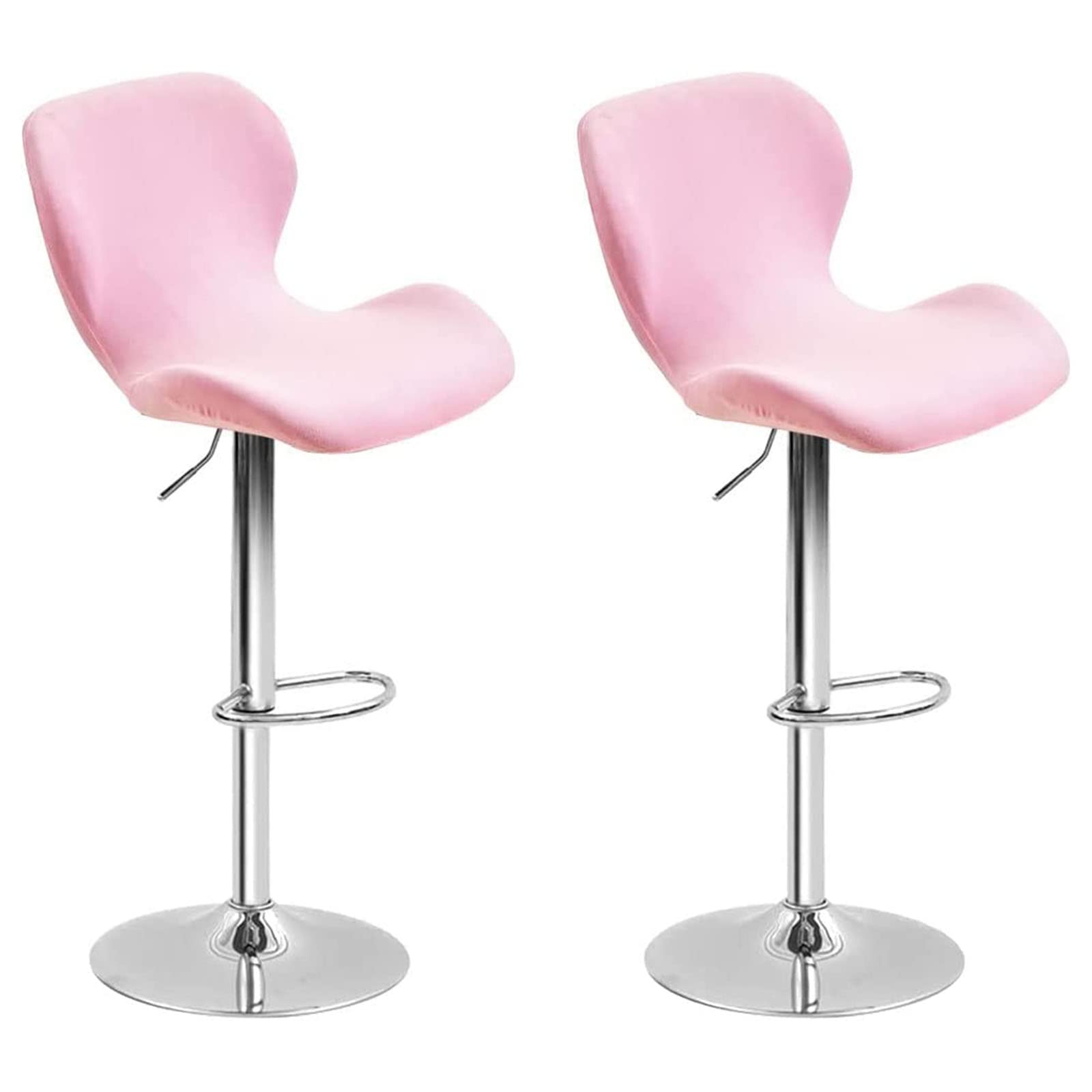 Leomix Velvet Bar Stool Cover Curved Swivel Set, Stretch Counter Height Bar Stools Cover, for Short Back Dinning Room Bar Chair,B,2pack — image 1