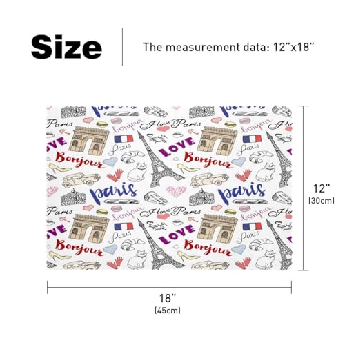 Set de table antidérapant haut de gamme Doodle Paris résistant chaleur pour table à manger