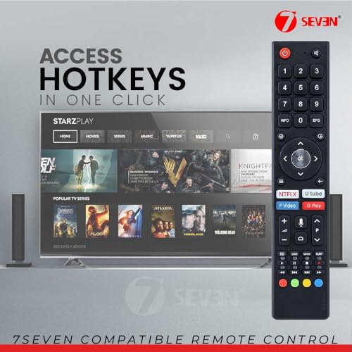 Image of 7SEVEN Compatible with BPL Tv Remote Suitable with Android & Google OS Television of Original Model 32-D4301 43F-A4300 32H-D6300 43F-A4301 32H-A4300 43U-D4310 etc - Pairing Must for Bluetooth Control