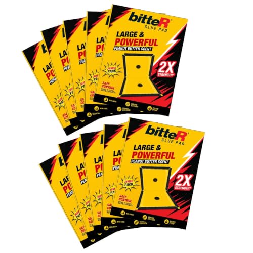 Image of Bitter Jumbo Sticky Traps for Crawling, Flying Insects, White Flies and Aphids | Non-Toxic, Pesticide-Free Insect Catcher Pads for Home, Kitchen, Office,Garden & Agriculture | Easy to Use (Pack of 10)