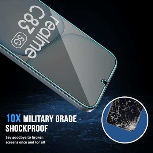 Image of ArmourPro Anti-Glare Matte Tempered Glass for ealme C83, P4 Lite and Realme Narzo 100 Lite, Pack of 2, Anti Fingerprint Screen Protector, 9H Scratch Resistant, Smooth Touch, Full Edge to Edge Coverage