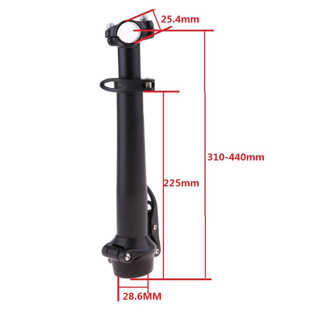 Manubrio pieghevole per manubrio telescopico, in alluminio, 25,4 mm