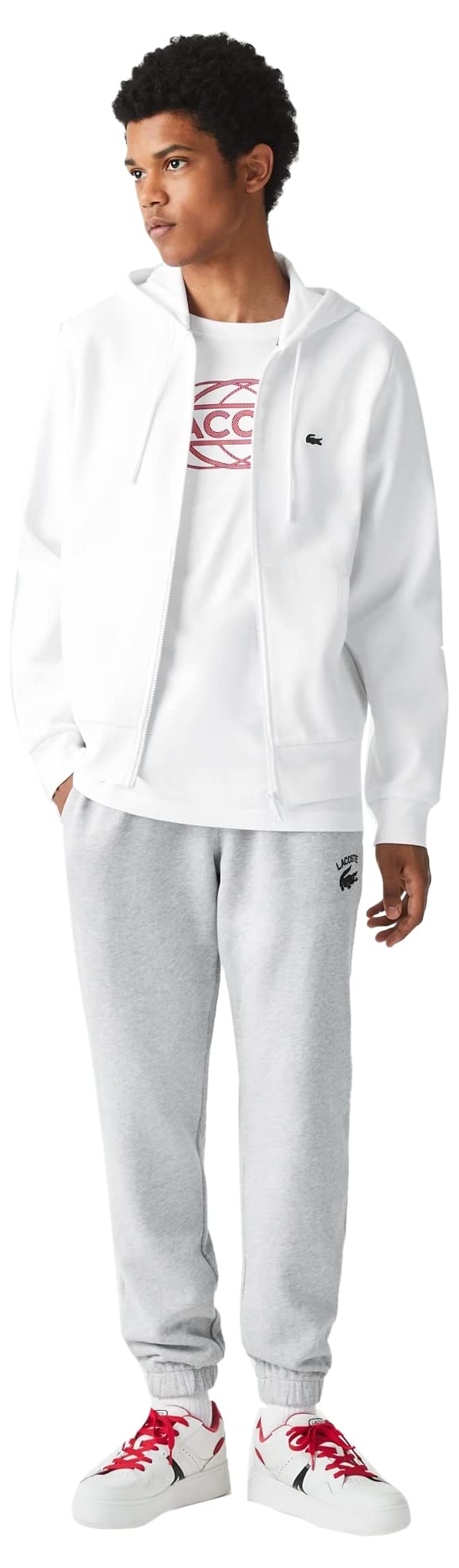 Lacoste Men's Sh9626 Sweatshirts, White, XXXXXL