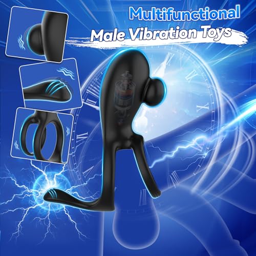 Image of Vibrating Cock Ring for Couples,Dual Penis Ring Vibrator with Octopus Design Cockring Clitoral Stimulator,10 Vibrations,Mens Penisring Perineum Vibrator for Stronger Erection & Enhanced Pleasure