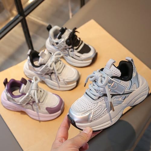 Boys Girls Mesh Sport Shoes Kids Sneakers Tennis Running Shoes Lace-Up Unisex Lightweight Breathable Walking Shoes4