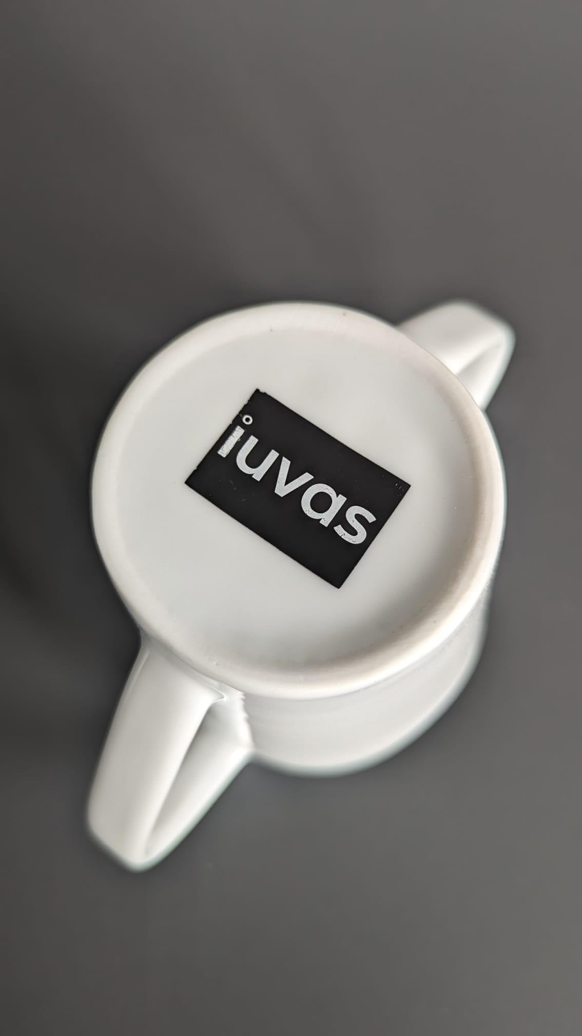unisonoPLUS - Vaso nasal de porcelana con 2 asas, función auxiliar, ayuda para beber, taza para personas mayores, calidad gastronómica (resistente y atemporal) (blanco)