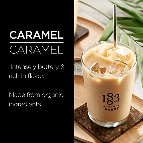 Image of 1883 Maison Routin - Organic Caramel Syrup - Made in France - Glass Bottle | 1 Liter (33.8 oz)