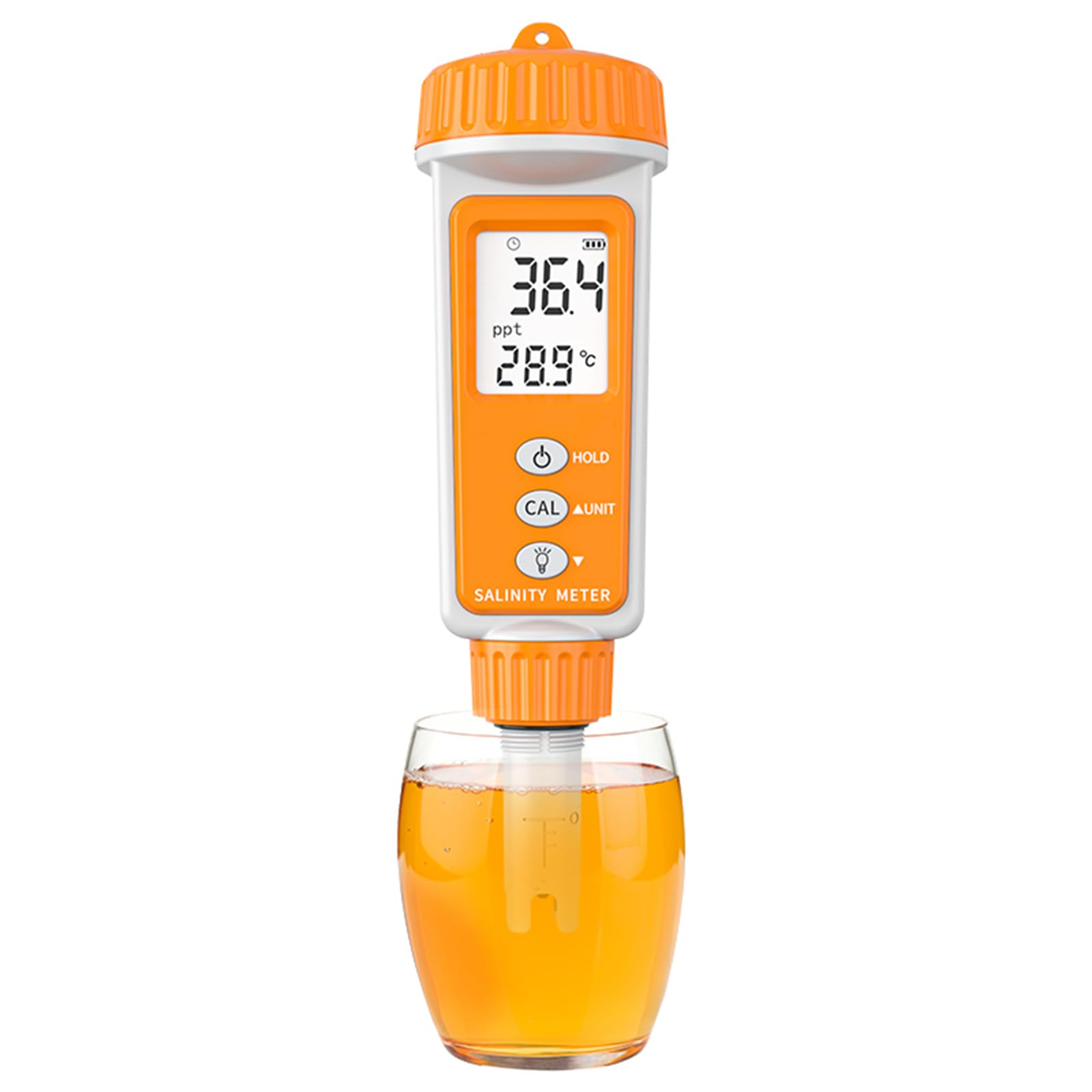 Testeur De Salinité, Réfractomètre De Salinité LCD, 0-100 PPT, avec Compensation Automatique De La Température, pour l'agriculture, La Recherche Scientifique, L'aquaculture Et Les Boissons