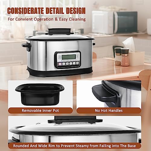 65Qt-11-in-1-Multi-Cooker-Digital-Programmable-Slow-Cooker-Sous-Vide-Rice-Cooker-1500W-TimerTemp-ControlDishwasher-Safe-LidNonstick-Inner-Pot