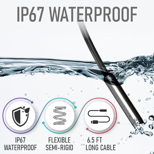 Image of 3-in-1 Mobile Endoscope Camera with LED Lights, USB /Type-C /OTG Waterproof Borescope Inspection for Android Smartphones, Laptops & PC | Snake for Car, Pipe, HVAC & Home Repair