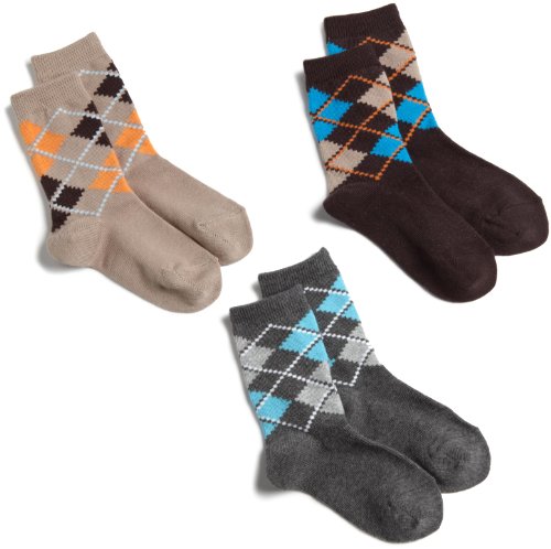 Jefferies Socks Boys 2-7 Digital Argyle Sock 3 Pack