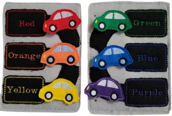 Learn to Match Car Colors Quiet Book Page for Toddlers