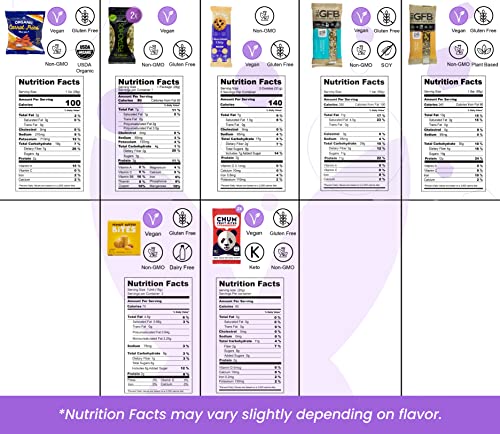 Healthy Vegan Snacks Gift: Mix Of Vegan Cookies, Protein Bars, Chips, Vegan Jerky, Fruit & Nut Snacks, Great Vegan Gift Basket Alternative - 30 Individually Wrapped Vegan Protein-Rich Snacks #TOP5